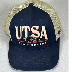 47 Brand UTSA Roadrunners Trucker Hat Snapback Navy Tan Mesh Cap NEW
